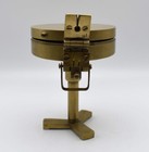Antique Nautical   Surveying Compass  Metal Case   Stands 3 5  Tall Untested