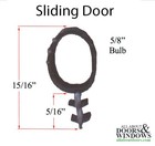 Pella Pcs Sliding Door Frame Weatherstrip 74 Inch Length Black Door Weather Seal