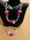 Birthday Day Valentines Gift  Necklace Bracelet Chunky Jewelry Girls Little Kids