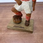 Vintage Hand Carved Wood Degerfors If Sweden Soccer Player 5 5  Figurine Statue