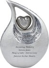 Engraved White Cremation 10 5  Ornate Human Ashes Urn For Adult Burial Funeral
