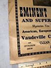 14 X 20  Antique Poster  Joseph Boone  Mentalist   Magician Vaudeville Comedy