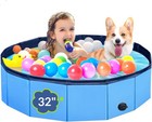 Foldable Dog Pet Swimming Pool Portable Non Slip Collapsible Outdoor Bath Tub