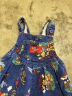 Oshkosh Bgosh Camping Bear Corduroy Overalls Blue Aop Baby Vintage 6-9m Usa