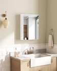 Wall-mounted Bathroom Vanity With Mirror  Medicine Cabinet With Storage White
