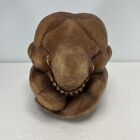 Vintage Hand Carved Wood Weeping Buddha Yogi Man Figure Beautiful Condition