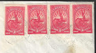 Uruguay 1910 Cover Franked With Four 2c Red Centaur Stamps  182