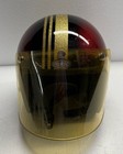 Vtg 60s Premier 1 Canadian Maple Leaf Red Metal Flake Motorcycle Helmet W shield