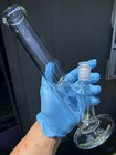 12     Water Pipe Straight Tube Thick Heavy Glass Bong