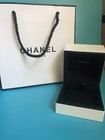 Chanel Ring  Pendant  earrings Gift Box   Gift Bag Set Authentic Black   White