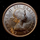1964 Canada One Cent 1c   Obverse Die Break   Mint Error Coin   Uncirculated 