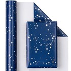 Star Wrapping Paper Roll - Mini Roll - 17 17 Inch X 16 5 Feet Stars - Navy