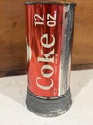 Vintage Antique Coca Cola Coke Flat Pull Tab Opened Can Red 12 Oz Collectible
