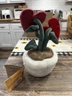 Greenhouse By Russ Heart Flower Plush Potted Plant Anthurium Flamingo New Nwt