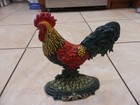 Cast Iron Rooster Door Stop 12    Tall  Farmhouse Cottage Vintage 60 s