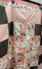 Handmade Unisex Baby Quilt Blanket Pink Gray Woodland Animals Fox Owl Patchwork