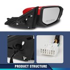 Side Power Heated Mirror With Camera For 2016-2020 Honda Civic Sedan Ho1327107