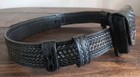 Dutyman 5021 Leather Duty Belt Basketweave Buckleless Black Police Security Sz L