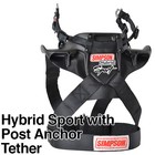 Simpson Racing Hypa Helmet Tether Set - Post Anchor - Hybrid hybrid Sport - Pair