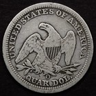 1850-o 25c Seated Liberty Quarter - Circulated