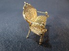Exceptional Sterling Silver Settee Miniature Dollhouse Size England Antique