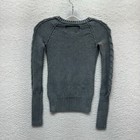 Y2k Vintage American Eagle Sweater Xs Grey Cable Knit Bella Swan Fairy Grunge