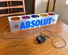 Rare Absolut Vodka Blue Led Multi-color Metal Box Bottle Display Lighted Sign