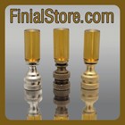 Glass Pillar Lamp Finials Translucent opaque Nickel polished antique Brass Bases