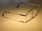 Vintage Anne Marie Perris Aviator Eyeglass Frames Nos Amp 4 Black Gold Demo Lens
