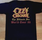 Vintage Graphic Ozzy Osbourne The Ultimate Sin World Tour 1986  2 Sides T-shirt