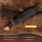 Leather 10inch Knife Sheath Fixed Blade Knives Carrier Pouch Belt Carry Holster