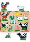 Melissa   Doug Farm Animals Sound Puzzle - Wooden Peg Puzzle With Sound Effects