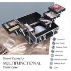 Makeup Train Case Makeup Case 11 8 Inch Large Cosmetic Box Organizer Travel S   