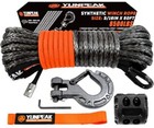 Synthetic Winch Rope Kit  3 16  X50 Ft 8500lbs 3 16 x50ft black -8500lbs Black