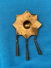 Vintage Star Shaped Brass Pendant - Middle Eastern Or North African