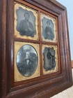Framed Lot Of Four Antique Daguerreotype Photographs  9 5 8  X 10 5 8 