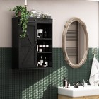 Farmhouse Wood Wall Storage Bathroom Cabinet With Sliding Barn Door Rustic