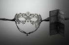 Genuine Venetian Eye Mask With Swarovski Elements Masquerade Ball Carnival