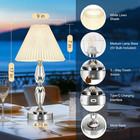Rechargeable Table Lamp With Touch Dimmer acrylic Cordless Lamp With 4400mah Bat