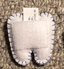 Handmade Tooth Fairy Pillow Adorable White Felt Tooth With Pocket On Back