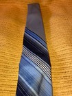 Florentino Collection Men   s Blue Geometric Tie  Vintage  1970s mid-centurymodern