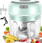 Electric 250ml Garlic Press Chopper Chili Onion Fruits Meat Mincer Blender Mixer