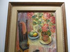 Ruth Mauk Oil Painting Exhibited Mid Century Modern Still Life Vintage Floral