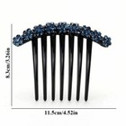 Women Rhinestone Crystal Wedding Flower Hair Comb Clip Hairpin Bridal Jewellery   