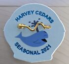 New 2021 Harvey Cedars Seasonal Badge Beach Pin Tag Uncirculated Whale Design