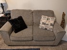 Gray Contemporary Sofa And Loveseat Set With Removable Cushions  Wood Frame
