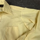 Vintage Sears Comfort Shirt Mens Large Yellow Long Sleeve Perma-prest 70s