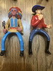 Vintage 1970s 1980s Cowboy   Indian   Horses Rider Figures Plastic