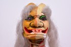 Antique Chinese Opera Doll Puppet In Elaborate Embroidered Silk Clothing Vtg  