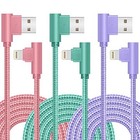 Iphone Charger  Apple Mfi Certified 3pack Lightning Cable  90 Degree Fast 6ft